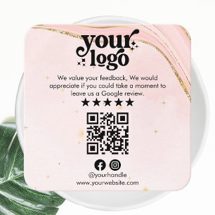 Google-granskning QR-kod Modern Logotyp Business R Tilläggskort