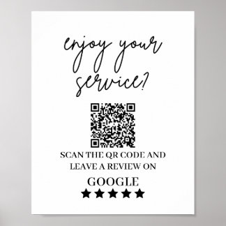 Google-granskning | QR-kodsignatur för Business Re Poster