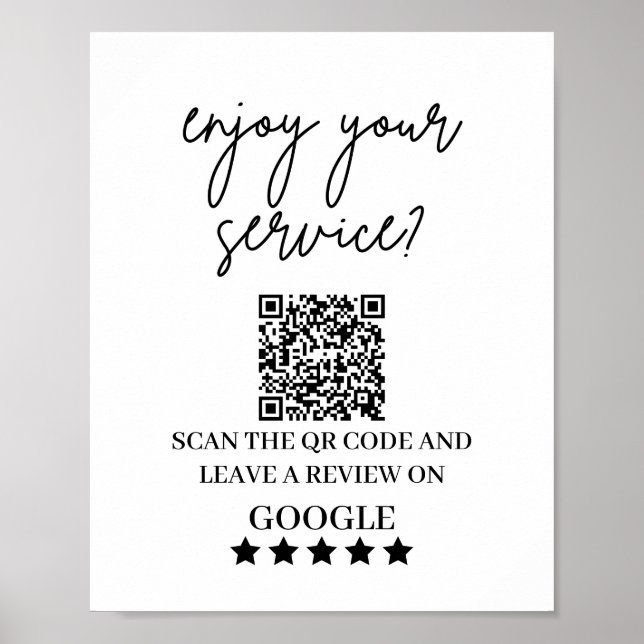 Google-granskning | QR-kodsignatur för Business Re Poster (Framsidan)