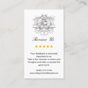 Google-granskningar med Tack- och QR-kod Visitkort