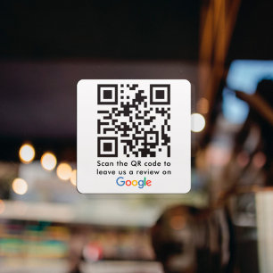 Google-granskningsbegäran med QR-kod Fyrkantigt Klistermärke
