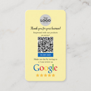 Google-granskningskort Visitkort