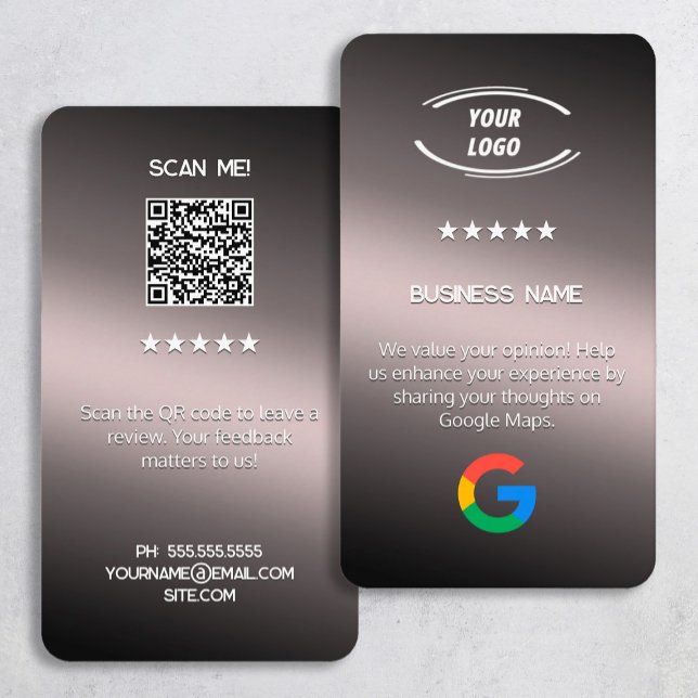 Google-granskningskort Visitkort (Google Review Cards)