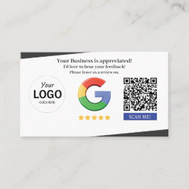 Google-granskningskort Visitkort