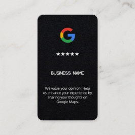 Google-granskningspremiekort Visitkort