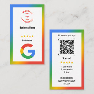 Google Kartor Review & Ratings Card Visitkort