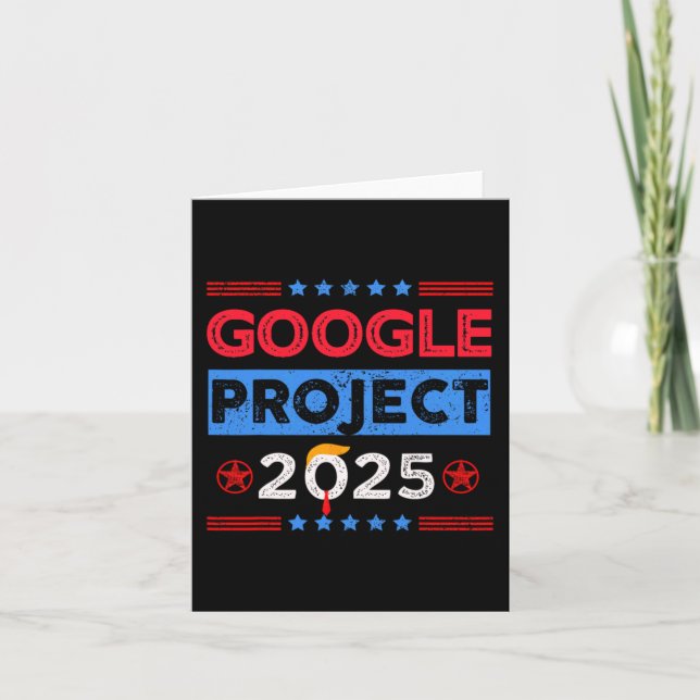 Google Project 2025 Retro for Trump Fläkt Kort (Framsida)