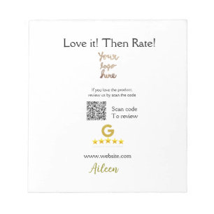 Google rate us recension order köp business QR Anteckningsblock