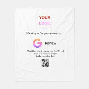 Google recension Business logotyp Scan QR-granskni Fleecefilt
