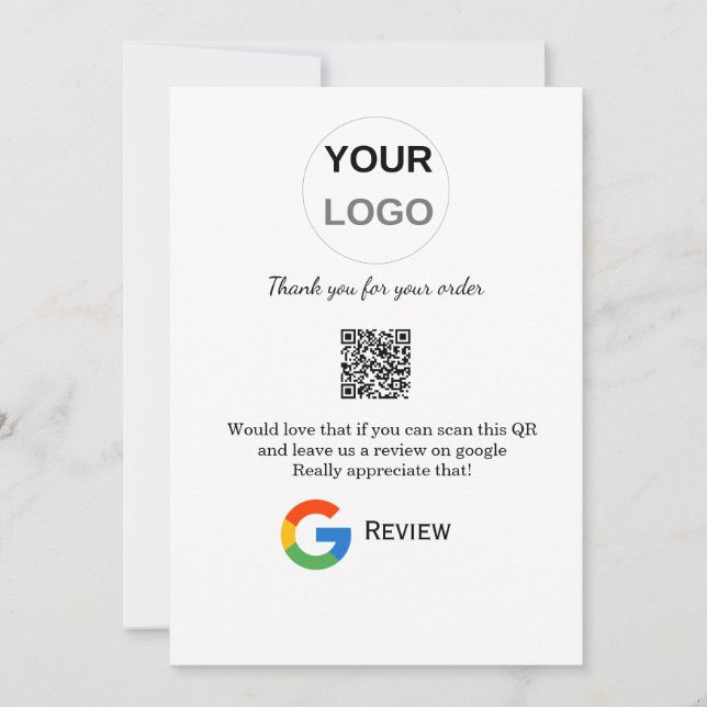 Google recension Business logotyp Scan QR-granskni Inbjudningar (Framsida)