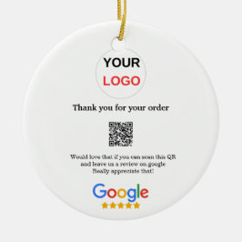 Google recension Business logotyp Scan QR-granskni Julgransprydnad Keramik