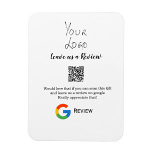 Google recension Business logotyp Scan QR-granskni Magnet