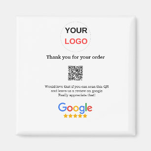 Google recension Business logotyp Scan QR-granskni Magnet