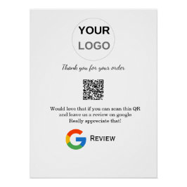 Google recension Business logotyp Scan QR-granskni Perfect Poster