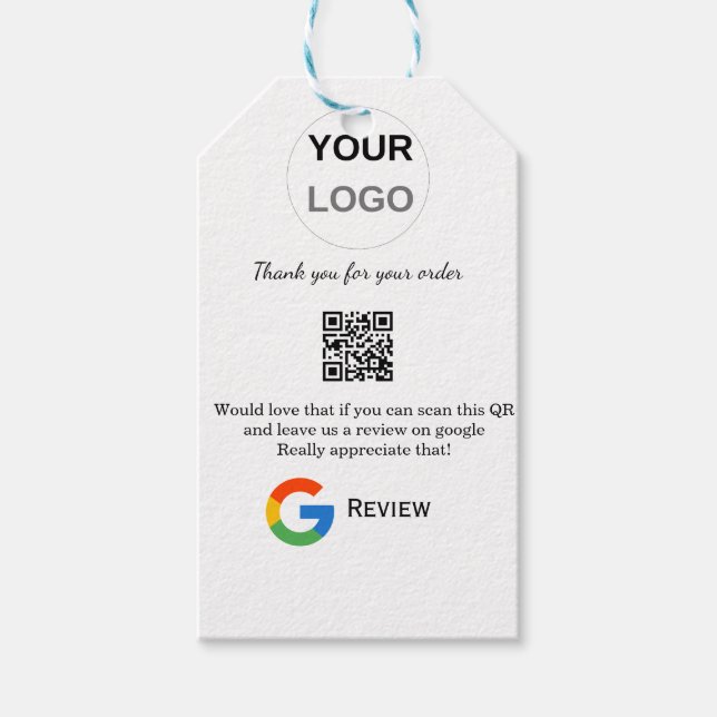 Google recension Business logotyp Scan QR-granskni Presentetikett (Framsidan)