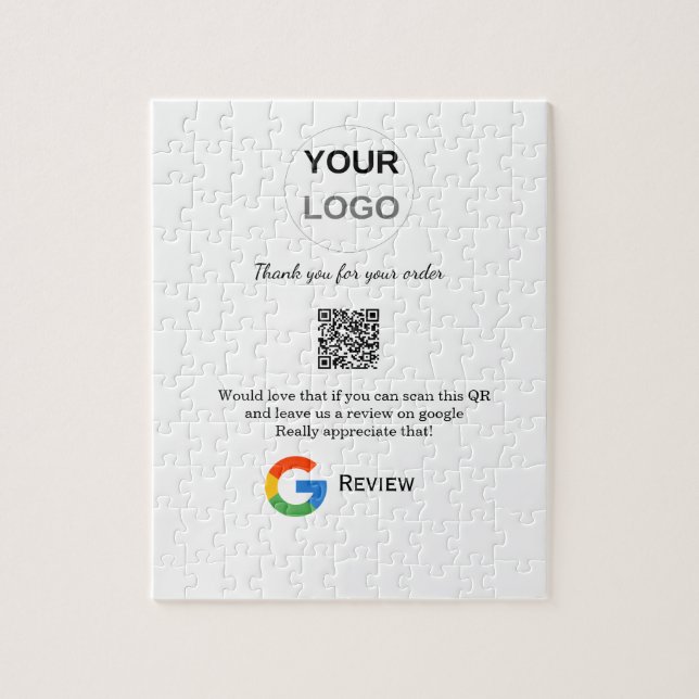Google recension Business logotyp Scan QR-granskni Pussel (Vertikal)