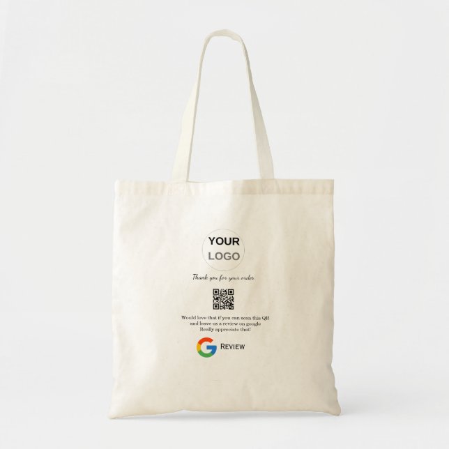 Google recension Business logotyp Scan QR-granskni Tygkasse (Framsidan)