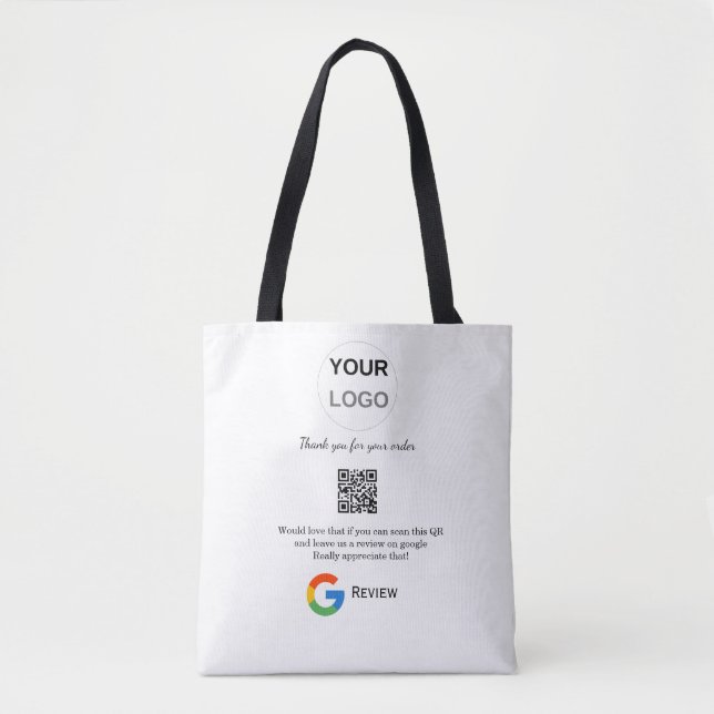 Google recension Business logotyp Scan QR-granskni Tygkasse (Framsida)