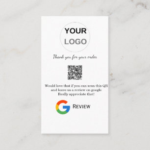 Google recension Business logotyp Scan QR-granskni Visitkort