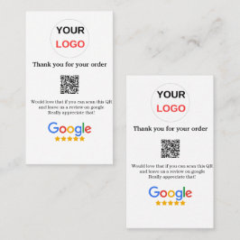 Google recension Business logotyp Scan QR-granskni Visitkort