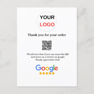 Google recension Business logotyp Scan QR-granskni Vykort