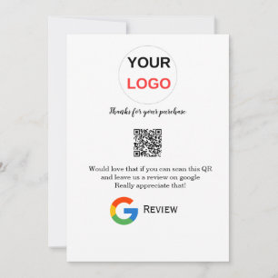 Google recension företagslogotyp Skanna QR-recensi Inbjudningar