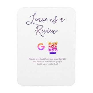Google recension företagslogotyp Skanna QR-recensi Magnet