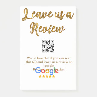 Google recension företagslogotyp Skanna QR-recensi Post-it Block