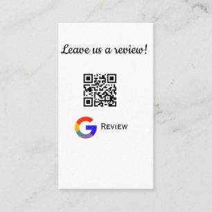 Google recension företagslogotyp Skanna QR-recensi Visitkort