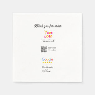 Google recension företagslogotyp webbplats skanna pappersservett