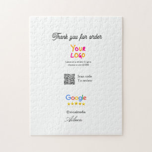 Google recension företagslogotyp webbplats skanna pussel