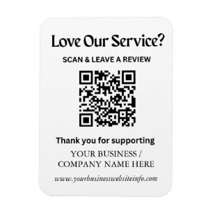Google Recension QR-kodmagnet för småföretag Magnet