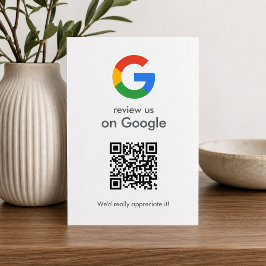 Google Recensioner Följer med kort | QR-kod Infogn