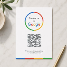 Google Recensioner Följer med kort | QR-kod Infogn