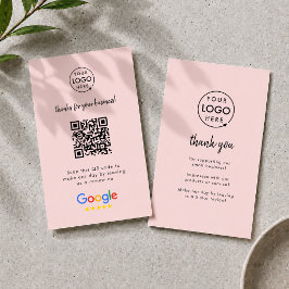Google Recensioner | Företag Recension Oss Rosa QR Visitkort