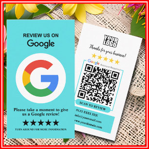 Google Recensioner Företag Recension Turkos QR-k Visitkort