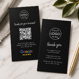 Google Recensioner Företagskort | QR-kod Recension Visitkort