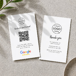 Google Recensioner Företagskort | QR-kod Recension Visitkort