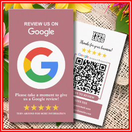 Google Recensioner | Lämna en recension Rose Gold  Visitkort