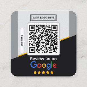 Google Recensioner QR-kod för länk till företags Fyrkantigt Visitkort