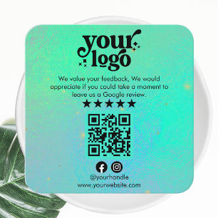 Google Recensioner QR-kod Modern Logo Företagsrece Tilläggskort