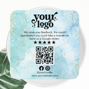 Google Recensioner QR-kod Modern Logotyp Företagsr Tilläggskort