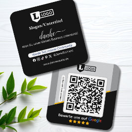 Google Recensionskort med QR-kod Företagskort Fyrkantigt Visitkort