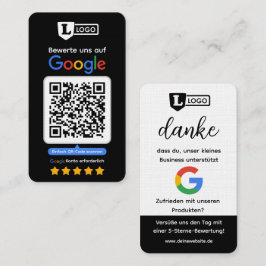 Google recensionskort med QR-kod Företagskort Visitkort
