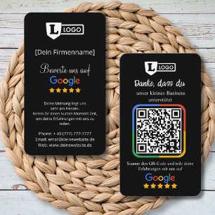 Google recensionskort med QR-kod Visitkort