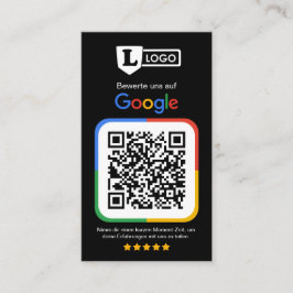 Google recensionskort med QR-kod Visitkort