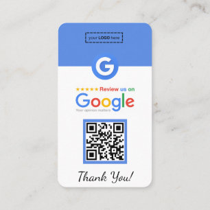 Google Review-Affärskort med Facebook QR-kod Visitkort