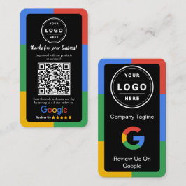 Google Review Begäran Kort med Logo och QR-kod