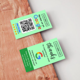 Google Review-förfrågningskort med logotyp och QR- Visitkort