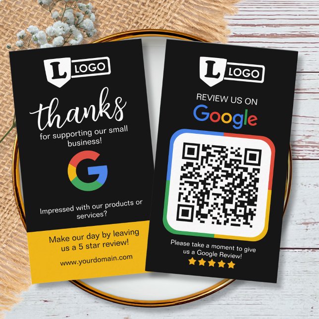 Google Review-förfrågningskort med logotypkort Visitkort (Google review business cards)